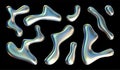 3d abstract vector liquid blobs. Royalty Free Stock Photo