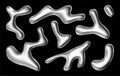 3d abstract vector liquid blobs. Royalty Free Stock Photo