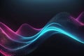 3D Abstract Waves, Big data visualization, Pulsating And Floating Waves, Technology Background, Cyber Background Royalty Free Stock Photo