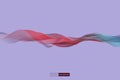3D abstract waves oscillating with the glow of light. Abstract technology background.