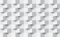 3D Abstract white geometric shape from gray cubes.Brick wall squares texture.Panoramic Solid Surface background.Creative design Royalty Free Stock Photo