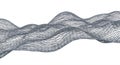 A 3D abstract wireframe model featuring undulating waves. The structure is formed Royalty Free Stock Photo