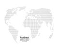 3d abstract world map planet, dots, global halftone concept Royalty Free Stock Photo