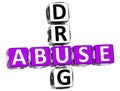 3D Abuse Drug Crossword Royalty Free Stock Photo