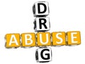 3D Abuse Drug Crossword Royalty Free Stock Photo