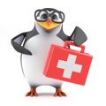 3d Academic penguin supplies first aid