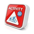 3D Activity UI Icon Isolated on White Royalty Free Stock Photo