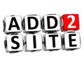 3D Add to Site Cube text Royalty Free Stock Photo