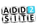 3D Add to Site Cube text Royalty Free Stock Photo