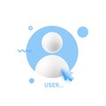 3D Add user icon. Create group symbol. New profile account. People icon and plus. Avatar, human, person, people icon. Trendy and