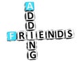 3D Adding Friends Crossword Royalty Free Stock Photo