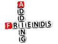 3D Adding Friends Crossword Royalty Free Stock Photo