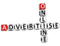 3D Advertise Online Crossword Royalty Free Stock Photo