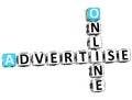 3D Advertise Online Crossword Royalty Free Stock Photo