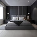 Modern Serenity: Enhancing Your Space with Grey, Black, and White Accents Royalty Free Stock Photo