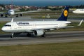 D-AIUK Lufthansa , Airbus A230-214 with sharklets Royalty Free Stock Photo