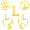 3D Albanian Lek currency symbol icon of Albania