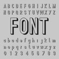 3D Alphabet Vector and Shadow Font Design