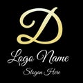 D Alphabetical Letter Logo Design Template.