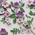 Beautiful Quilling Flowers Detailed Foliage And Nature-inspired Patterns