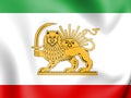 Amir Kabir Flag, Iran 1848-1852. 3D Illustration