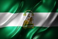 3d Andalucia region flag Royalty Free Stock Photo