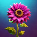 Realistic 3d Sunflower Art In Mario Video Game Style