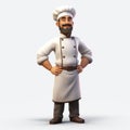 Simplistic 3d Chef Character Preview In Guido Borelli Da Caluso Style