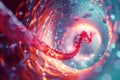 3D animated visualization of the flushing effect of HDL cholesterol on artery walls