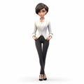 Cartoonish 3d Animated Girl In Business Attire: Hannah