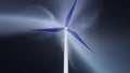 3D animation of the airflow around a wind turbine