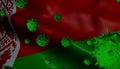 Corona Virus Outbreak with Belarus Flag - Coronavirus Concept