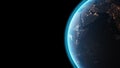 3D Animation of Earth seen from space, Globe spinning From Satellite view isolated on Black Background Full HD