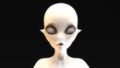 3D animation of a morphing alien face