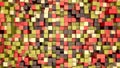 3d animation: mosaic abstract background, colored moving blocks. fall, autumn.