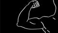 Arm Flexing Muscle Drawing 2D Animation