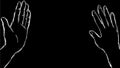 High Five Hand Gesture Drawing 2D Animation