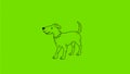 Dog Wagging Tail Drawing 2D Animation