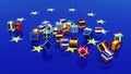 3D ANIMATION OF SHAKING EUROPE