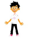 3D Animation Style vector cheerful boy cartoon character