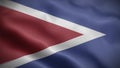 3D animation of a waving flag of Cabo Rojo, Puerto Rico