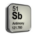 3d Antimony element Royalty Free Stock Photo