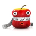 3d Apple is measured Royalty Free Stock Photo