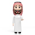 3D Arab cartoon character, give concept