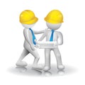 3d Architects workers team icon image logo vector