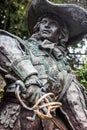 d'Artagnan Statue detail in the Aldenhofpark Maastricht, Netherlands