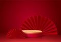 3d Asian product display background