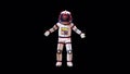 3D Astronaut speaks and gesticulates emotionally