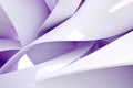 3d Asymmetric flexibility geometric lilack and white Architecture Royalty Free Stock Photo