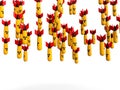 3d atomic bombs falling down Royalty Free Stock Photo